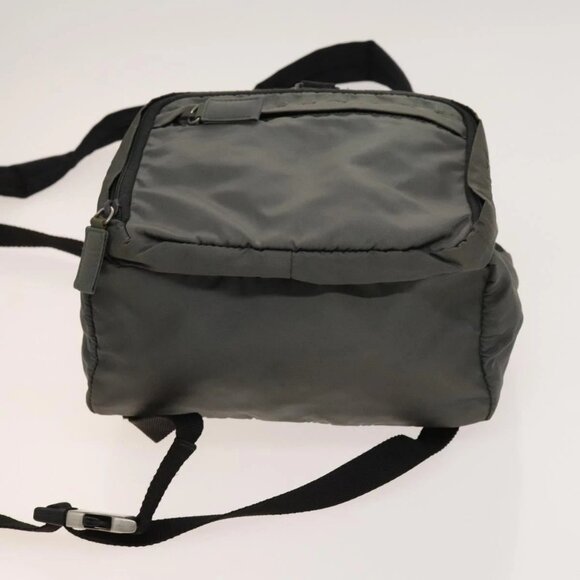 PRADA Backpack Nylon Gray Silver Auth PP851 - Picture 5 of 16